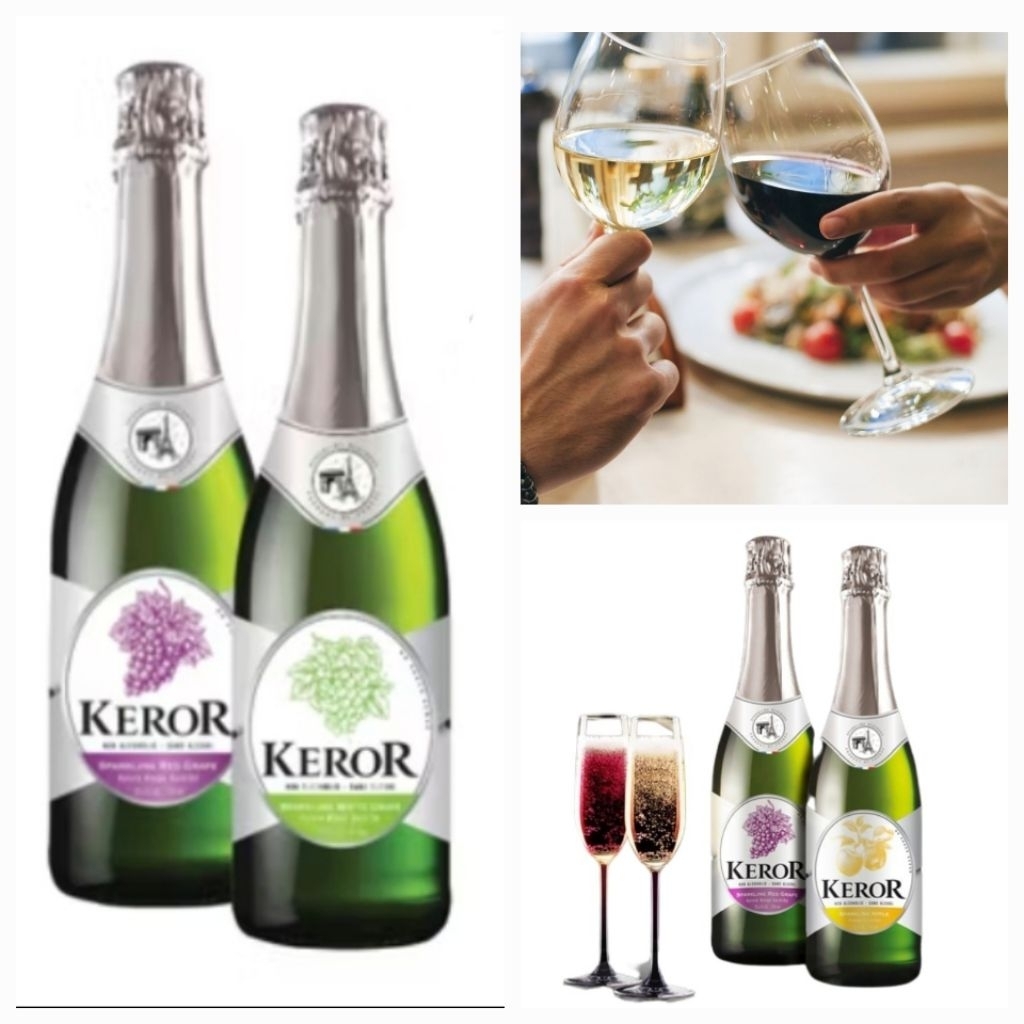 

Keror Sparkling Wine Non Alkohol Red Grape Peach Apple Juice