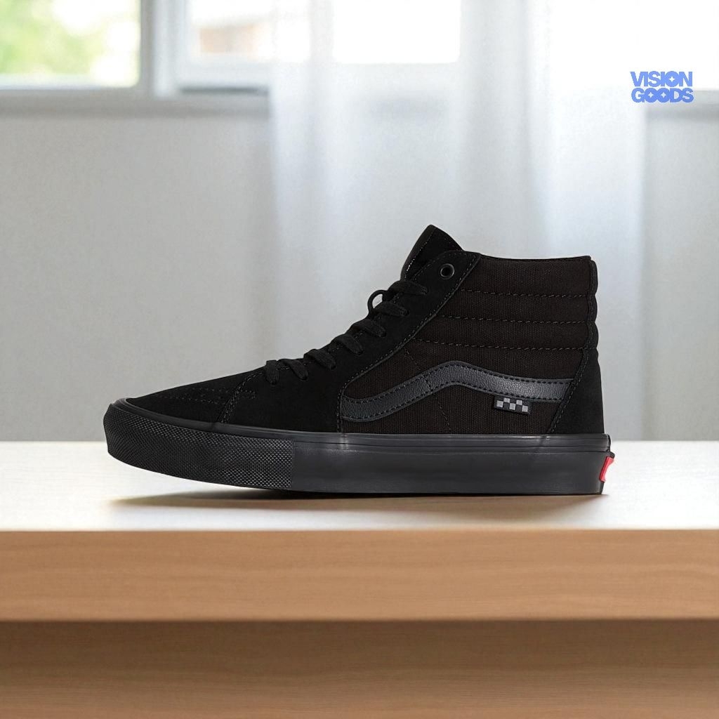 Sepatu Pria Wanita Sk8 High PRO Skateboarding Black Original