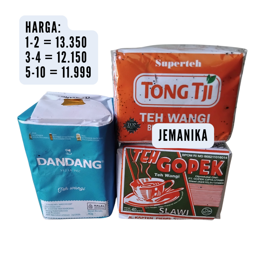 

Teh Racikan Solo Viral 3 pcs @40 G V3A [Gopek Dandang Tongtji] Es Teh Jumbo Laris Blitea