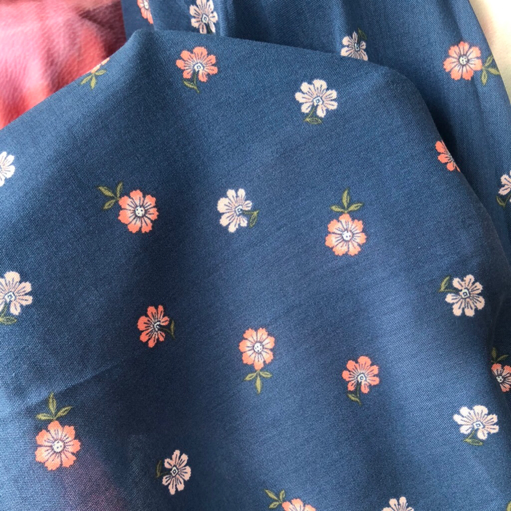 kain katun paris motif bunga - kain katun paris motif premium a2