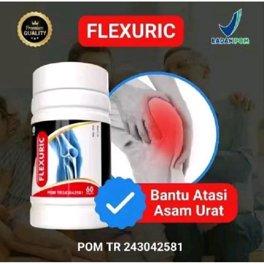 Flexuric obat herbal alami asli kapsul membantu mencegah pembentukan asam urat
