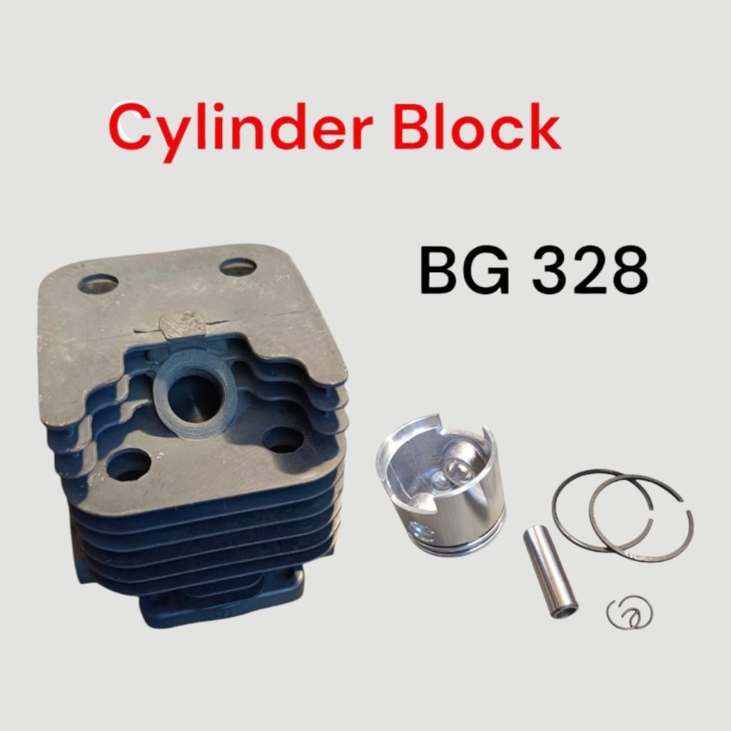 blok cyliner  assy BG 328 mesin rumput 2 tak