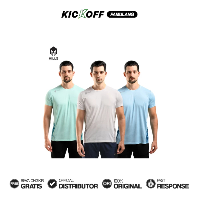 BAJU RUNNING MILLS LAUF RUNNING TEE MEN