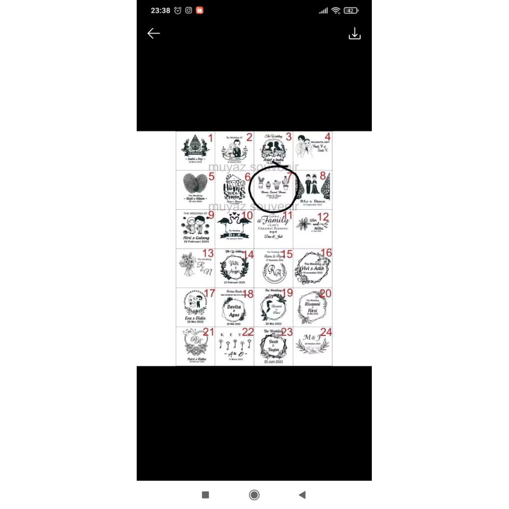 Bakulanku1717 Souvenir Talenan Souvenir Pernikahan Unik (1 Paket Isi 50 Picis)