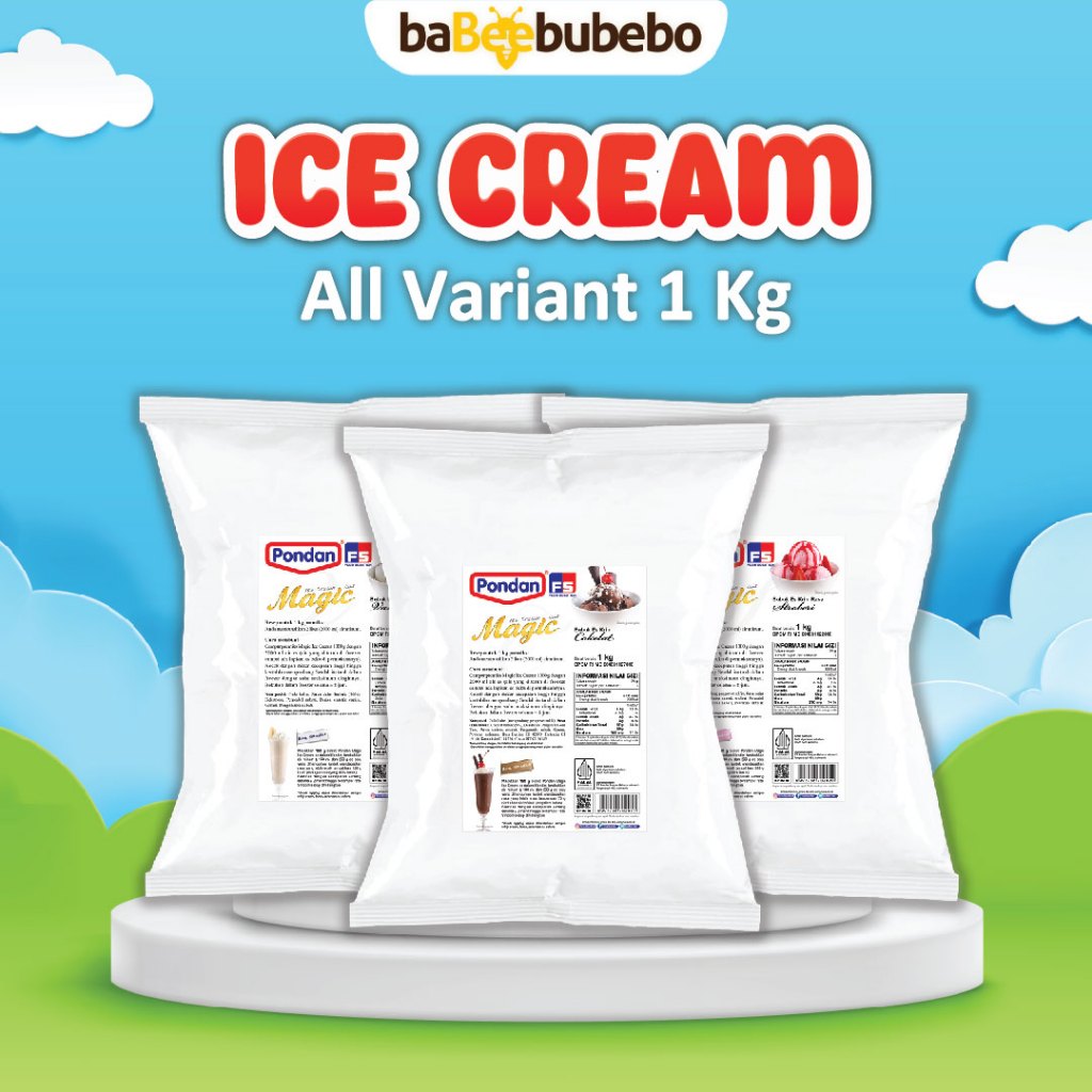 

Pondan Magic Ice Cream Premix 1 Kg Cokelat | Vanila | Strawberry