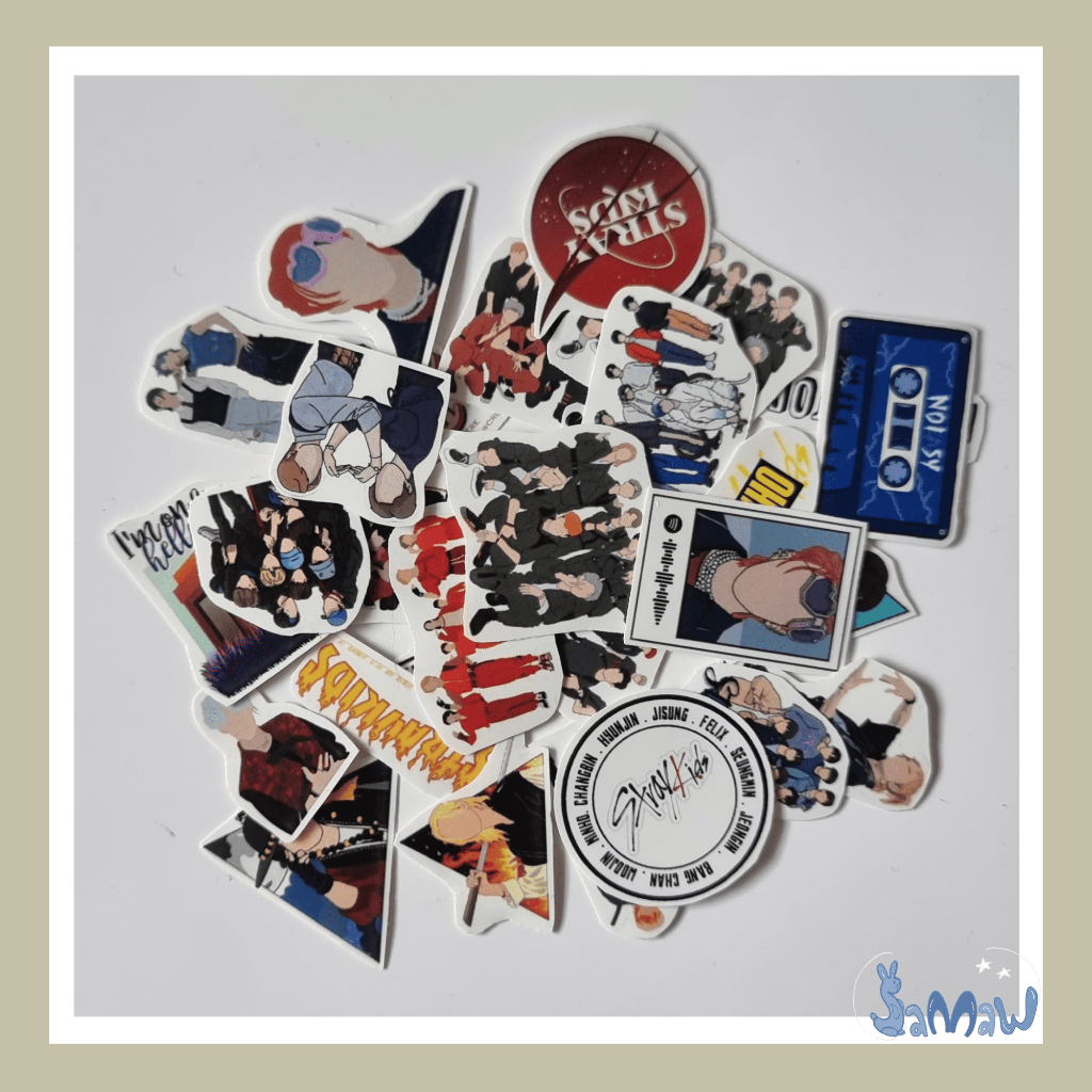 

Stiker Mini KPOP Stray Kids Bahan Vinyl Glossy Waterproof | Stiker Kpop Freebies