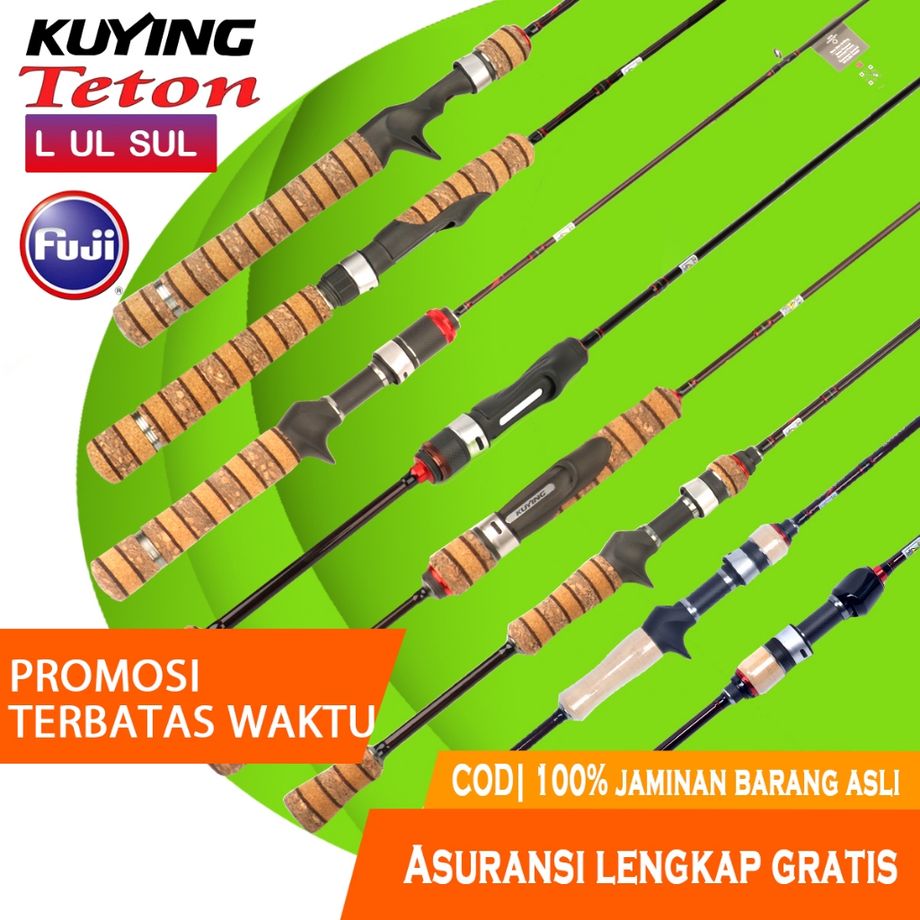 dopemani - kuying teton joran bc spinning casting fuji 1-3lb 2-4lb 3-8lb ultra light carbon fishing