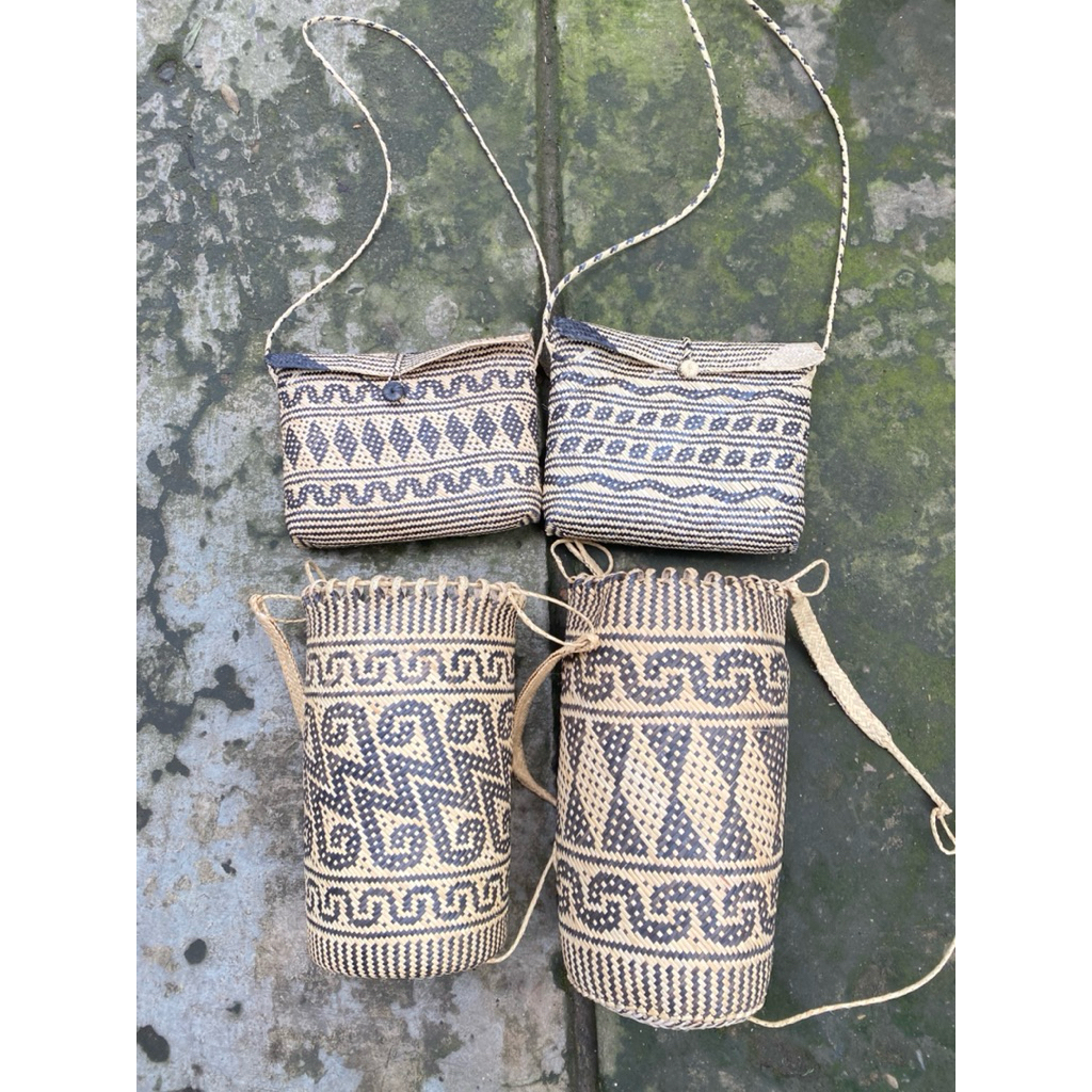 TAS SELEMPANG ANJAT ROTAN KHAS DAYAK KALIMANTAN