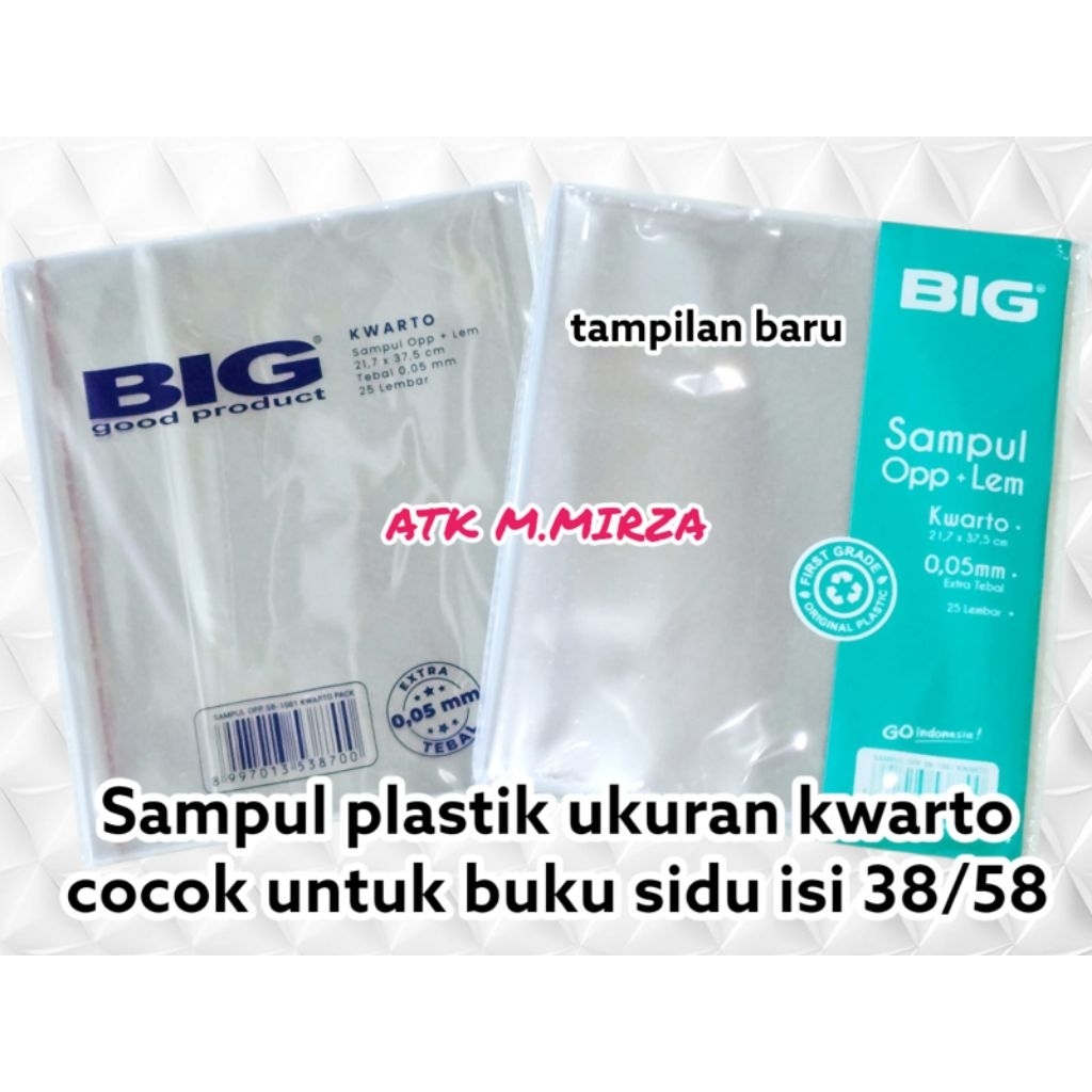 

sampul plastik merk Big ukuran kwarto/pak