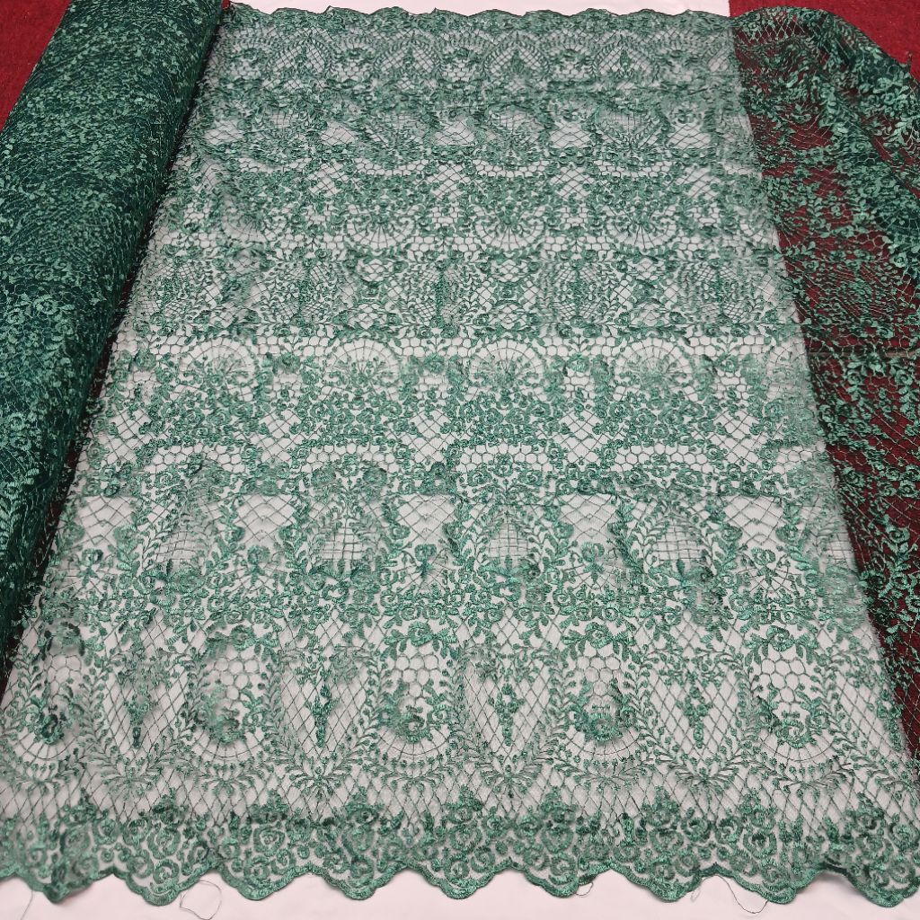 Kain Tulle Bordir Motif Terbaru/Kain Bakal Kebaya/Bakal  Gaun Premium