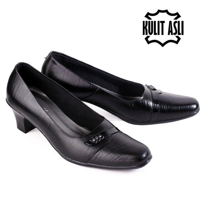 Sepatu Kulit Asli Formal Wanita Hak 5cm / Sepatu Wanita Heels 5cm / Sepatu Wanita Best Seller EVFLK 