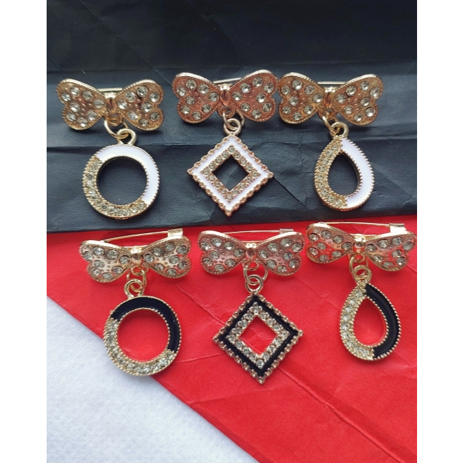 Bros Jilbab Dagu Pin Hijab Peniti Kerudung Panjang Jurai Wanita Korea