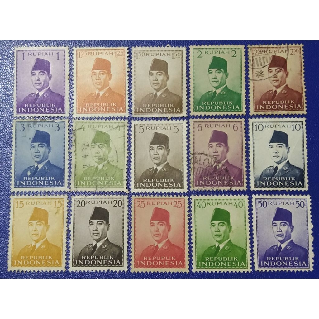

Prangko Lawas Set Lengkap Presiden Soekarno Pertama Tahun 1951