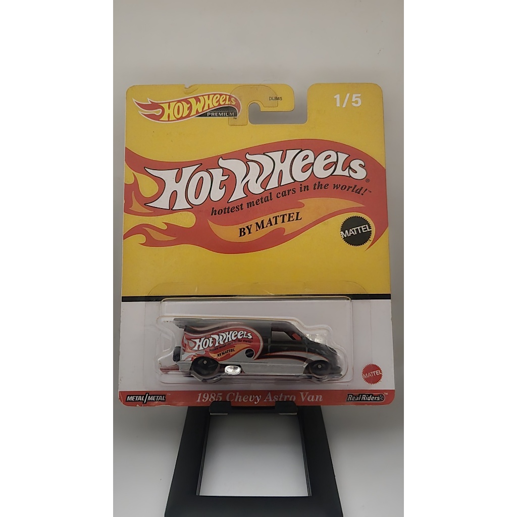 Hotwheels Premium Hottest Metal Cars In The World 1985 Chevy Astro Black and Grey Van Discontinued