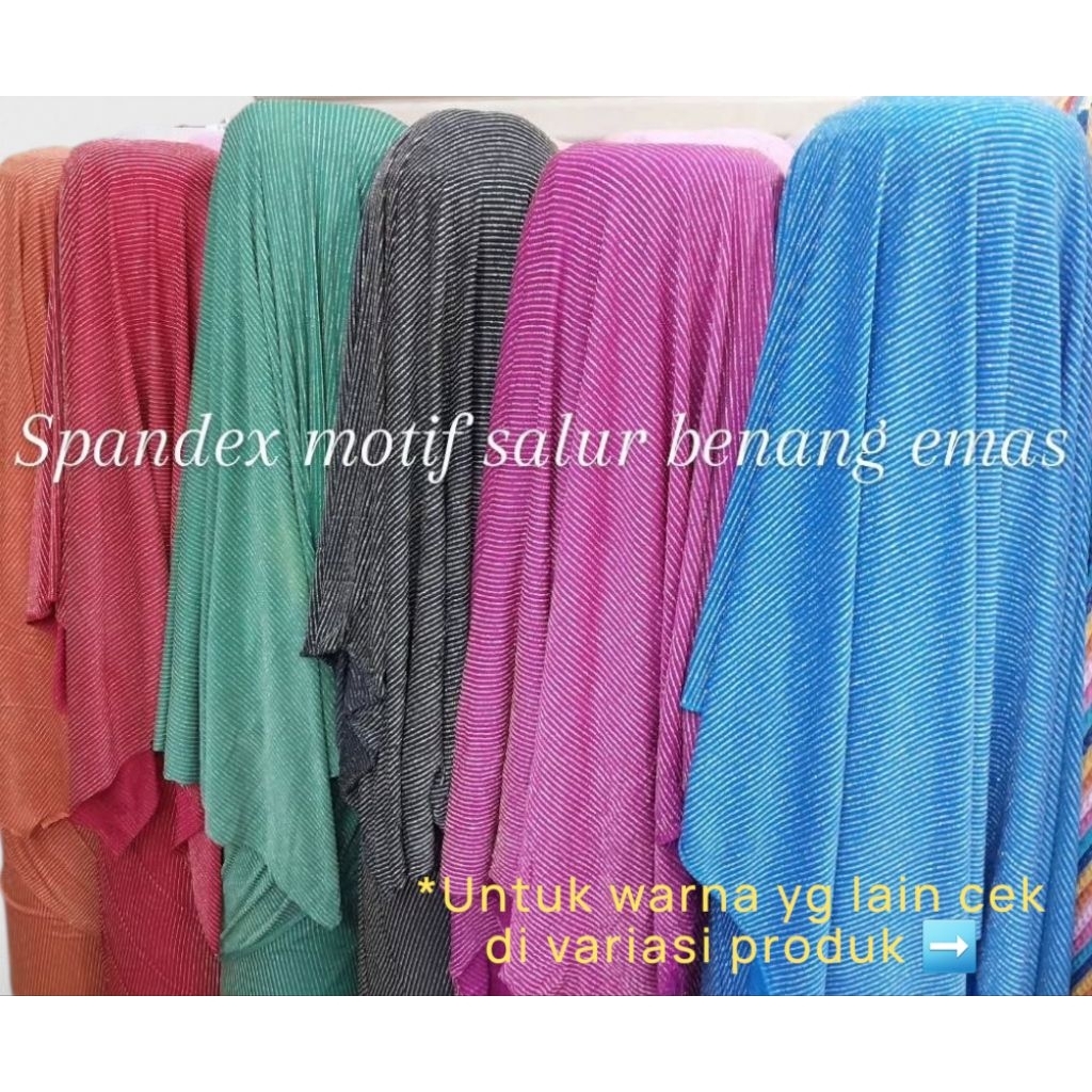 Kain/Bahan/SPANDEK/Sulam benang emas/Garmen/Impor