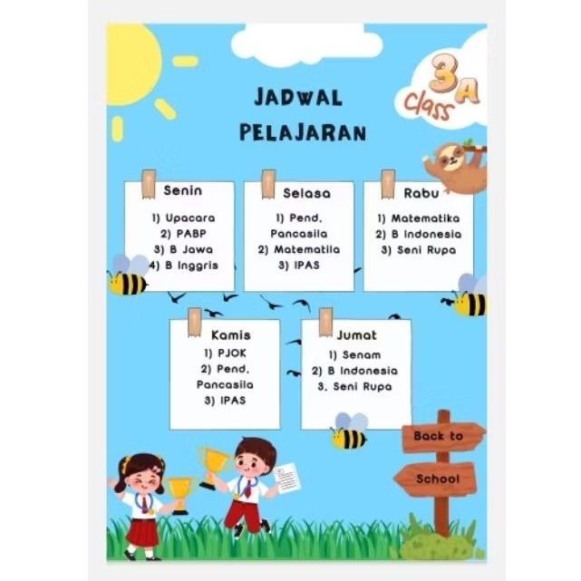 

Print Design Jadwal Pelajaran SD/Sekolah