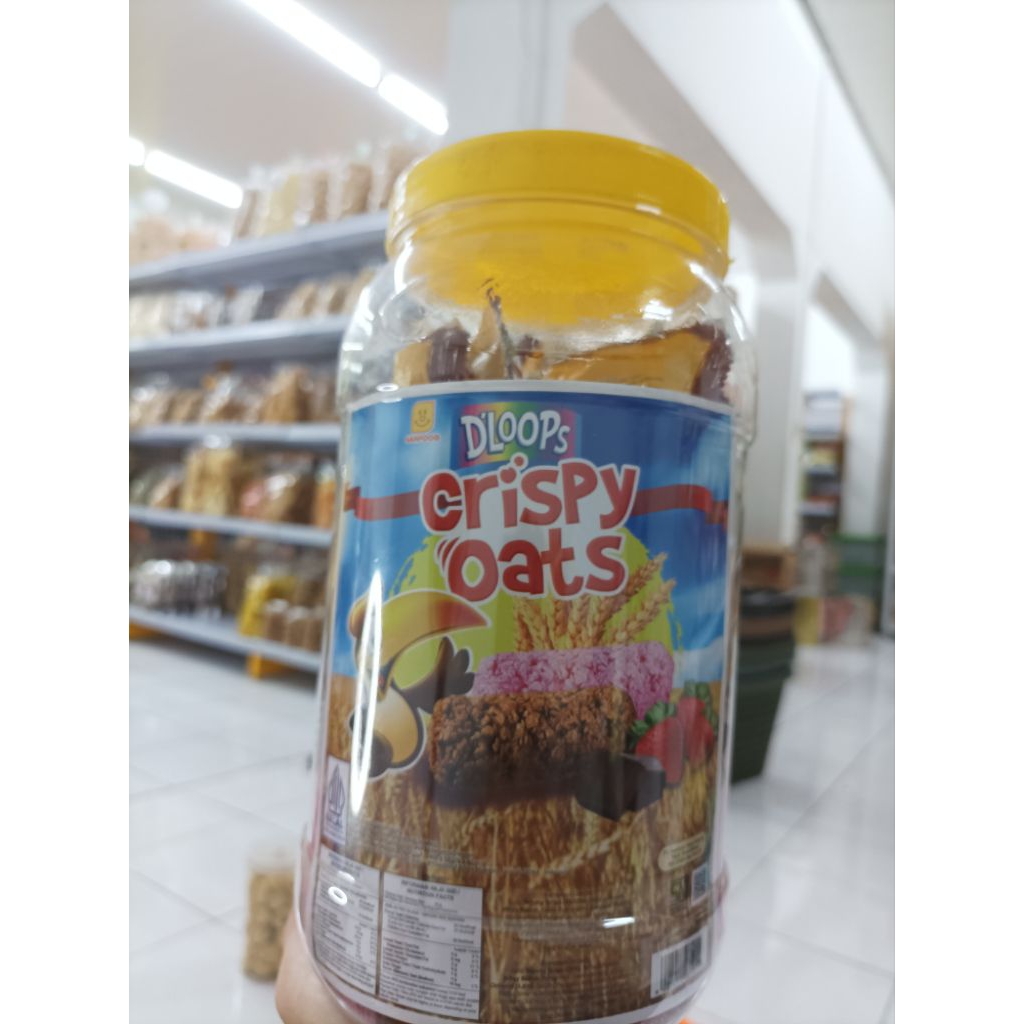 

OAT D'LOOPs CRISPY KEMASAN "TOPLES" MIX COKLAT STRAWBERRY 400GR(isi 40pcs)