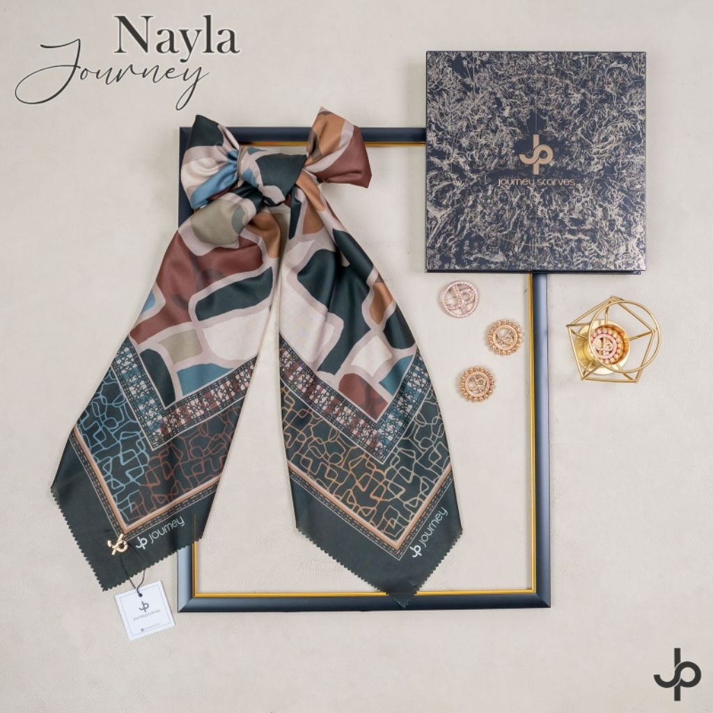 Voal Segi Empat Journey | Jilbab segi empat motif