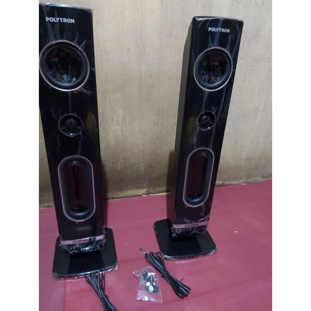speaker tower  polytron 32 inch eks televisi ,not speaker bluetooth