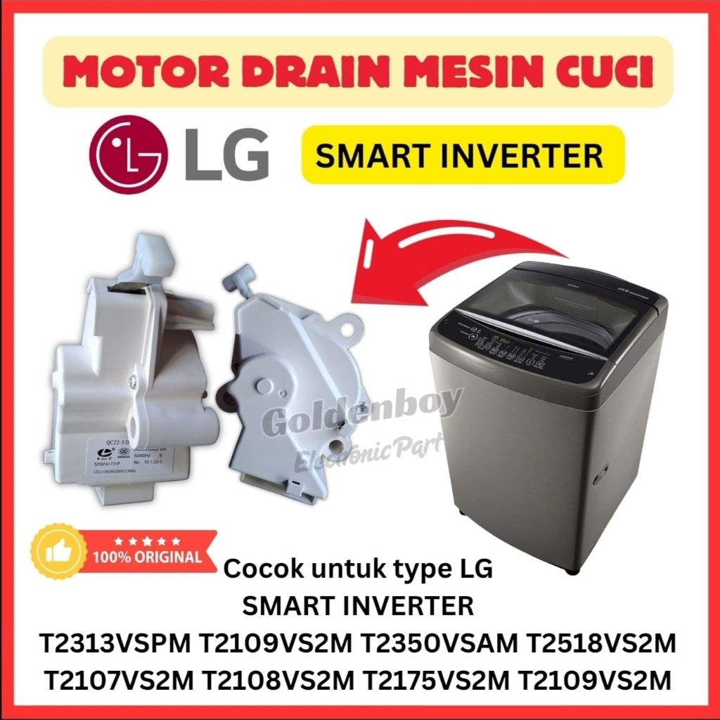motor drain mesin cuci LG Smart inverter T2107VS2M T2108VS2M
