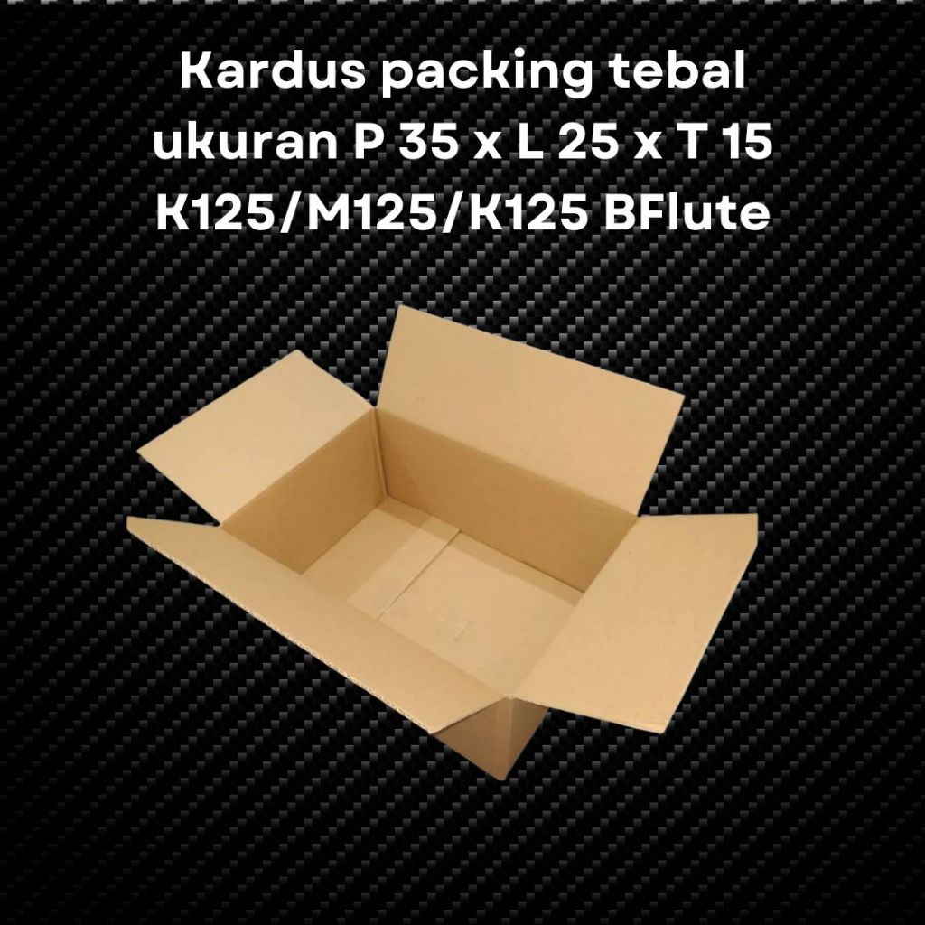 

Kardus Packing Tebal P35 cm x L25 cm x T15 cm Bahan K125/M125/M125