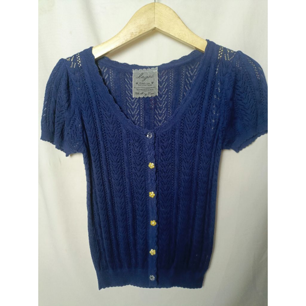 PRELOVED ATASAN RAJUT NAVY BRAND INGNI