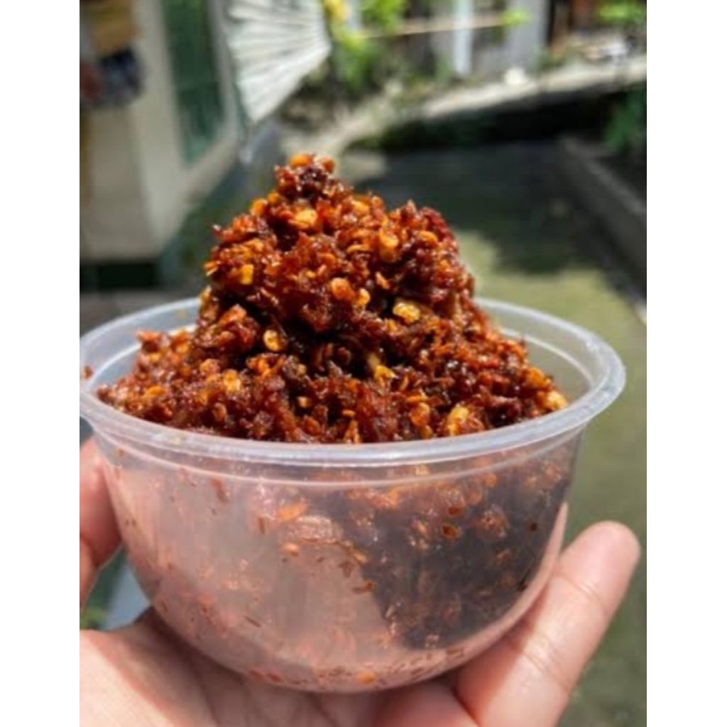 

sambal kering pedas extra bawang goreng