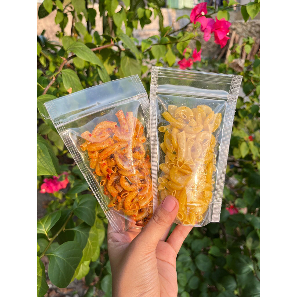 

Makaroni cikruh gurih kriuk original dan pedas