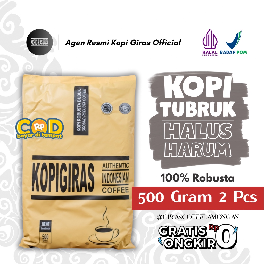 

Paket 2 pcs Kopi Giras 500g - Ngopi Makin Puas, Stok Lebih Aman