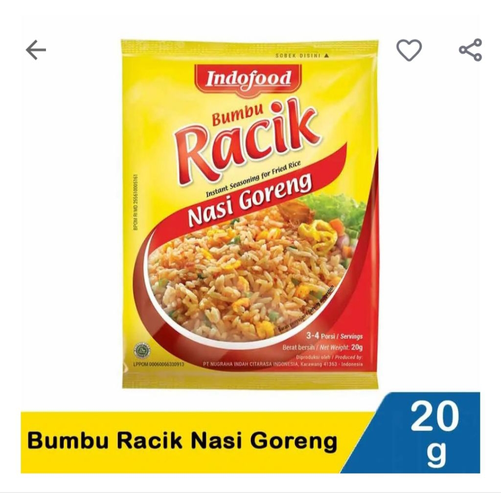 

Racik bumbu Nasi goreng 20g indofood