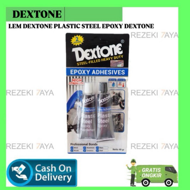 LEM DEXTONE BIRU BESI / LEM DEXTONE PLASTIC STEEL EPOXY DEXTONE