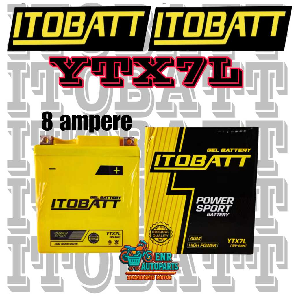 AKI MOTOR VESPA LX150 , PRIMAVERA , KLX 150 250 , AKI ITOBATT YTX7L 12V 8AH