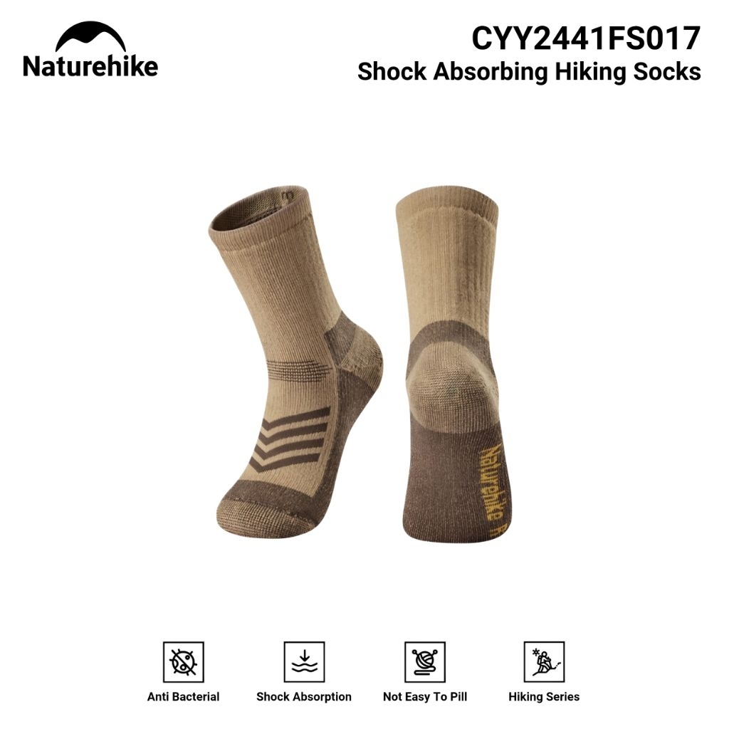 KAOS KAKI WOOL NATUREHIKE CYY2441FS017 OUTDOOR HIKING SOCKS THERMAL WINTER WARM MERINO WOOL STOCKING