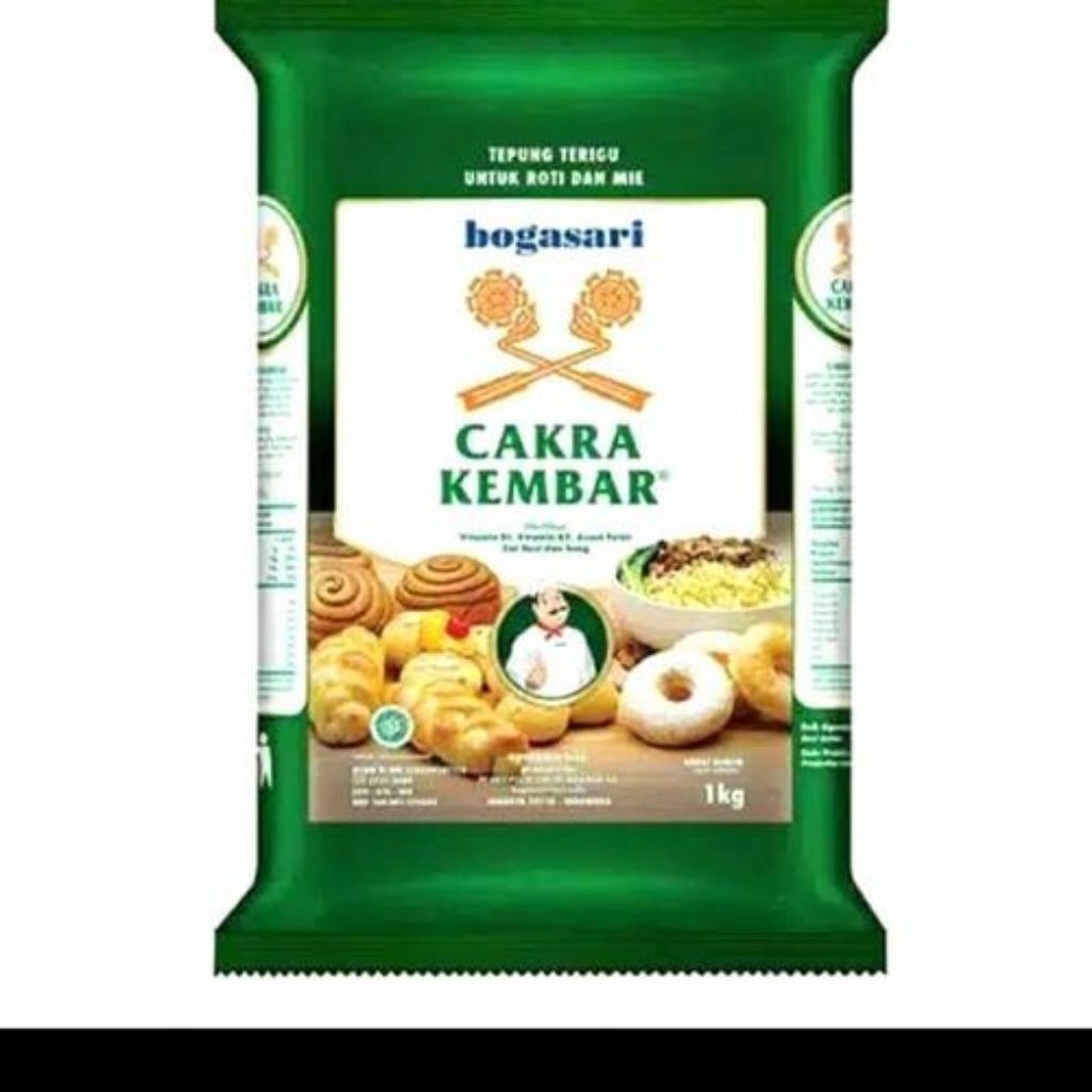 

tepung terigu Cakra kembar Bogasari 1kg