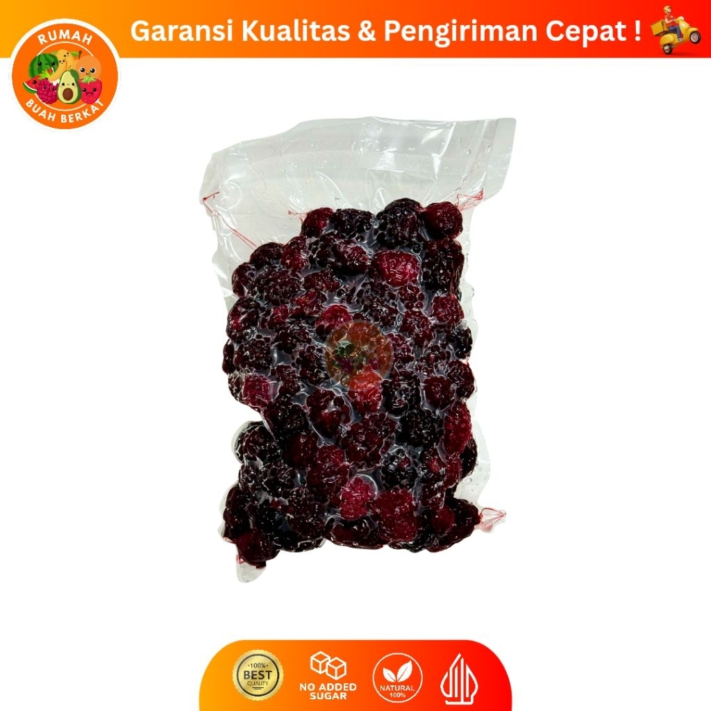 

Buah Blackberry Import Frozen / Mulberry Beku Import Premium / Blackberry Beku Kemasan 500 gram