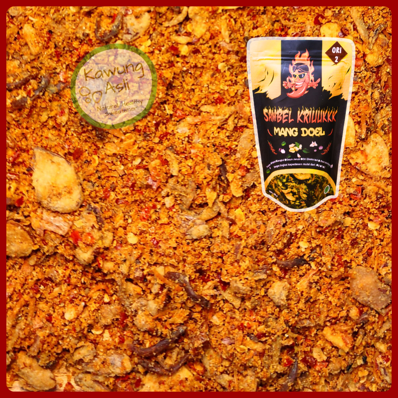 

Sambal Sambel Kriuk Mang Doel Hot Pedas Original Daun Jeruk Teri Medan