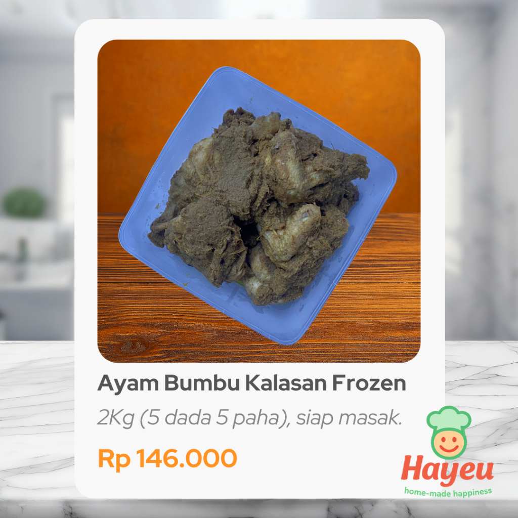 

Ayam Bumbu Kalasan (Asin) Ready to Cook - 2kg/10 Porsi Dewasa