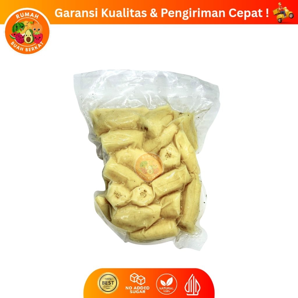 

Buah Pisang Sunpride Canvendish Frozen / Pisang Canvendish Beku Grade A Premium / Frozen Banana Kemasan 500 Gram