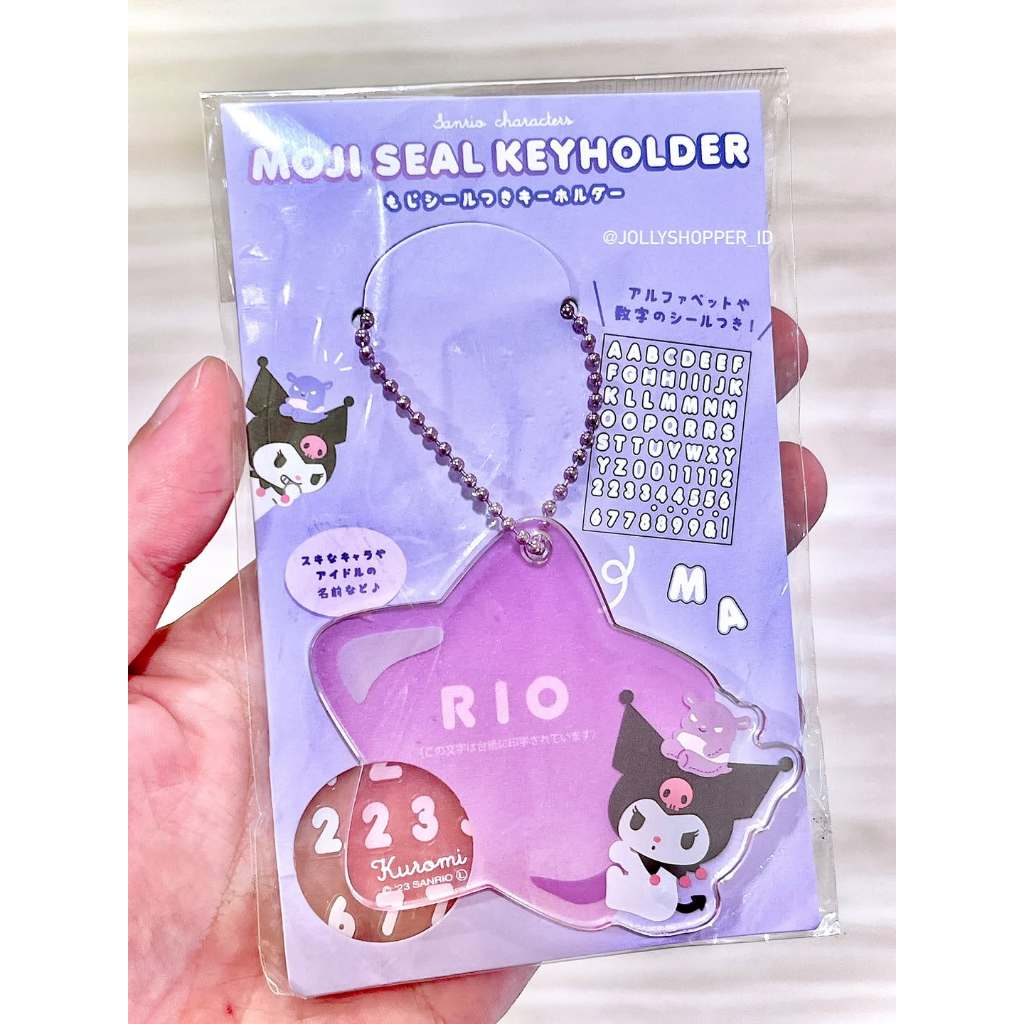 [READY STOCK] Sanrio JAPAN Kuromi Acrylic Star with Sticker Keychain Keyholder
