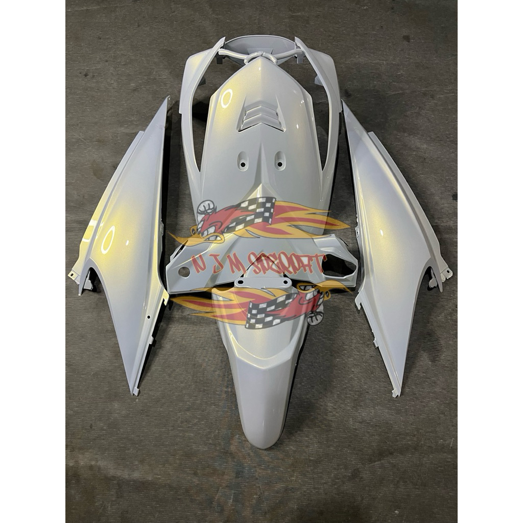 Cover Full Body Halus Honda Beat Karbu 2008-2012 Warna Putih Lembayung Gold(Cat Custom)