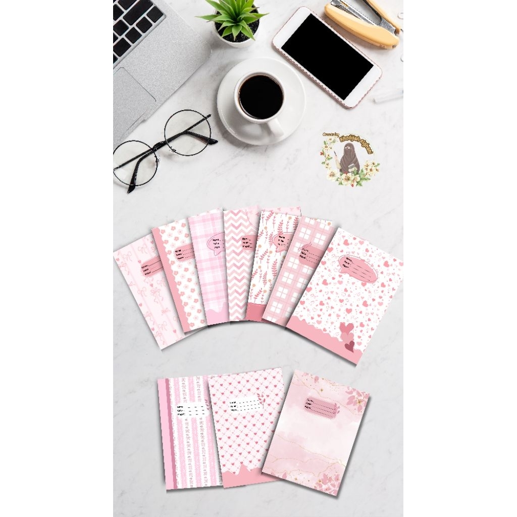 

sampul buku sekolah,sidu, Bigbos,estetik,pinkseries