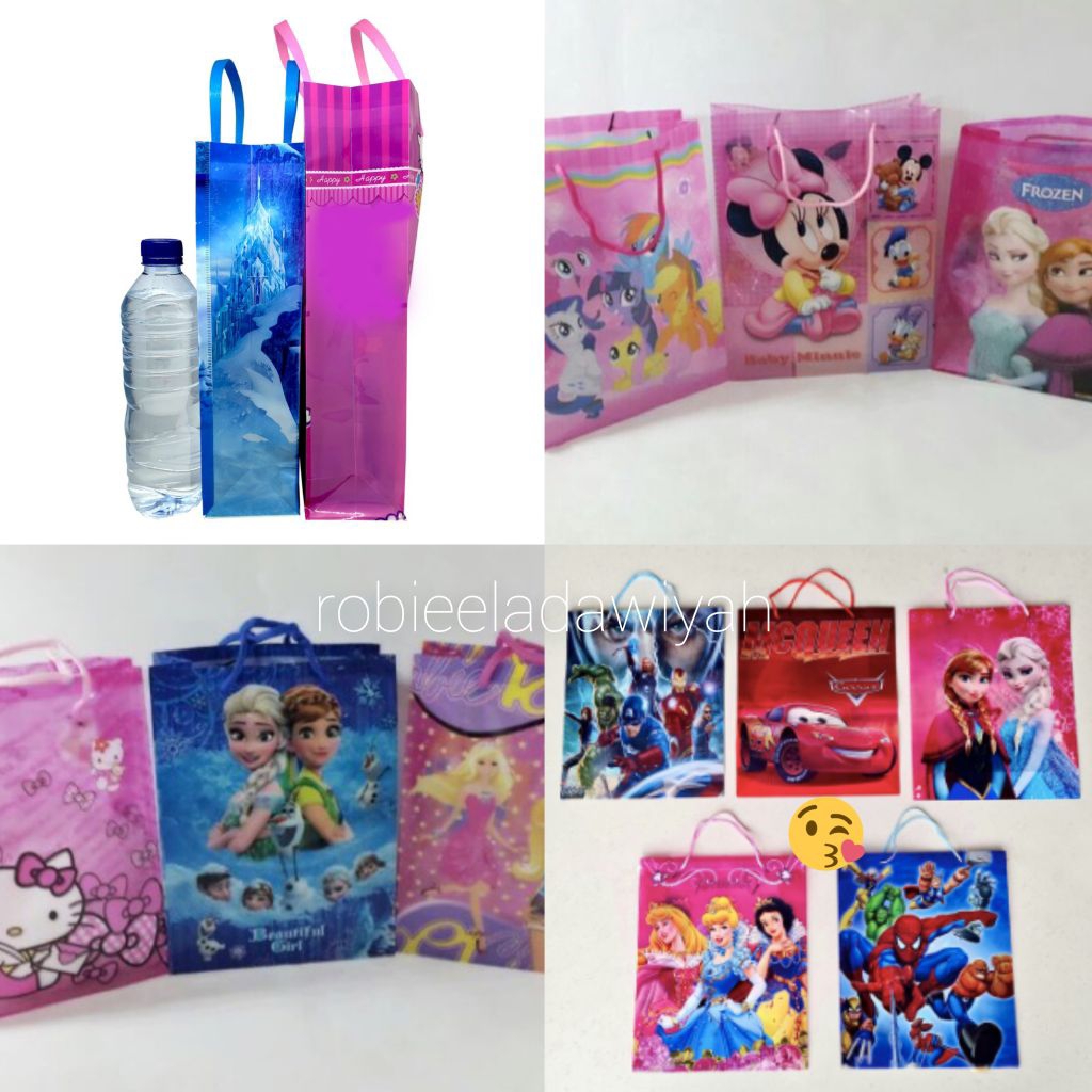 

harves/harfes tas goodie bag ulang tahun souvenir/tas plastik paper bag