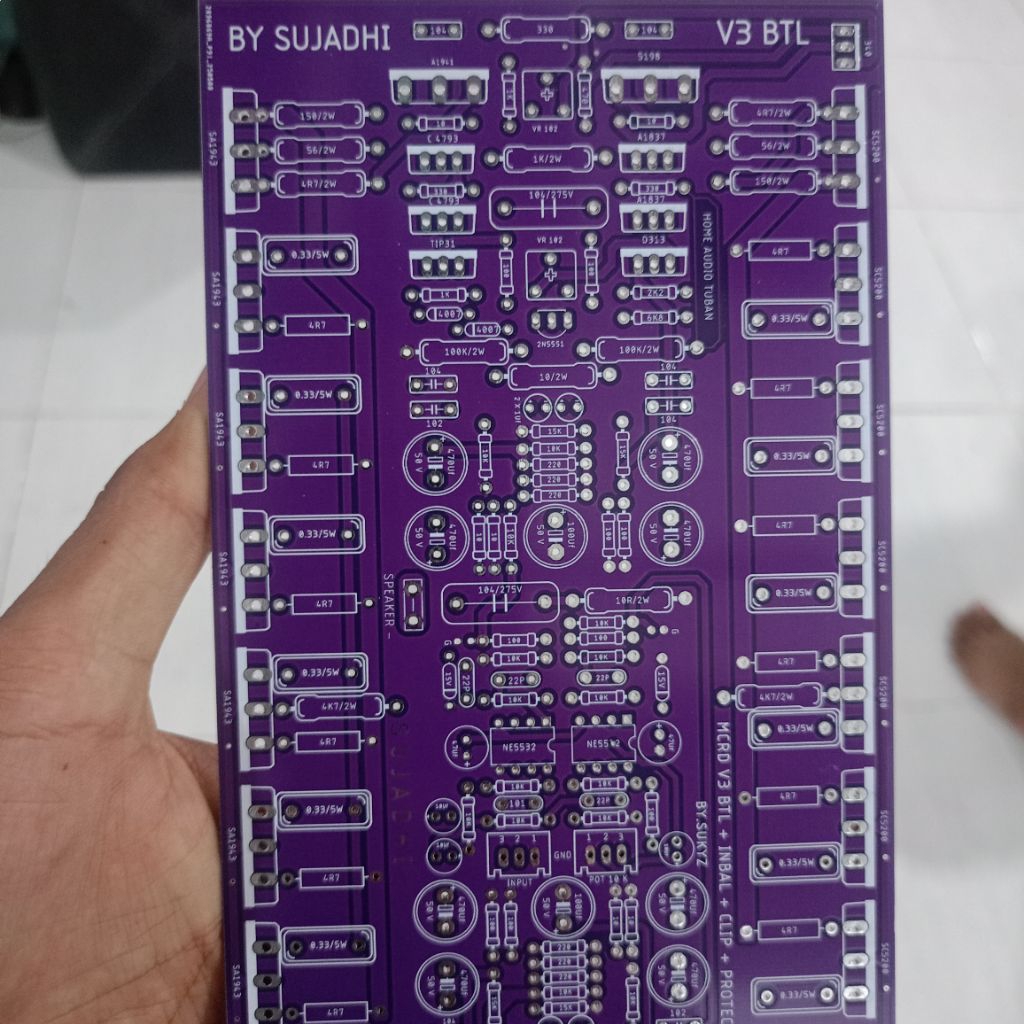 PCB Driver MCRD V3 BTL 3U 35CM Dobel Layer Inbal Protektor speaker