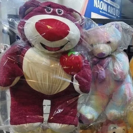 Discount Boneka Lotso Strawberry Jumbo Lotso Miniso Toy Story Trending Viral Boneka Mewah