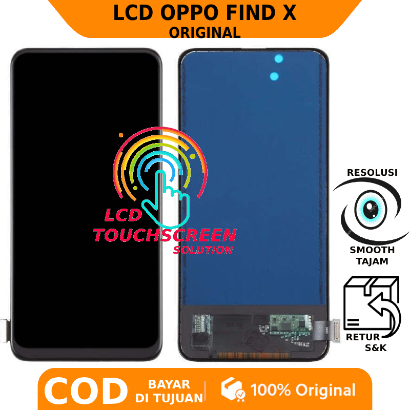 LCD TOUCHSCREEN OPPO FIND X ORIGINAL GARANSI FREE LEM