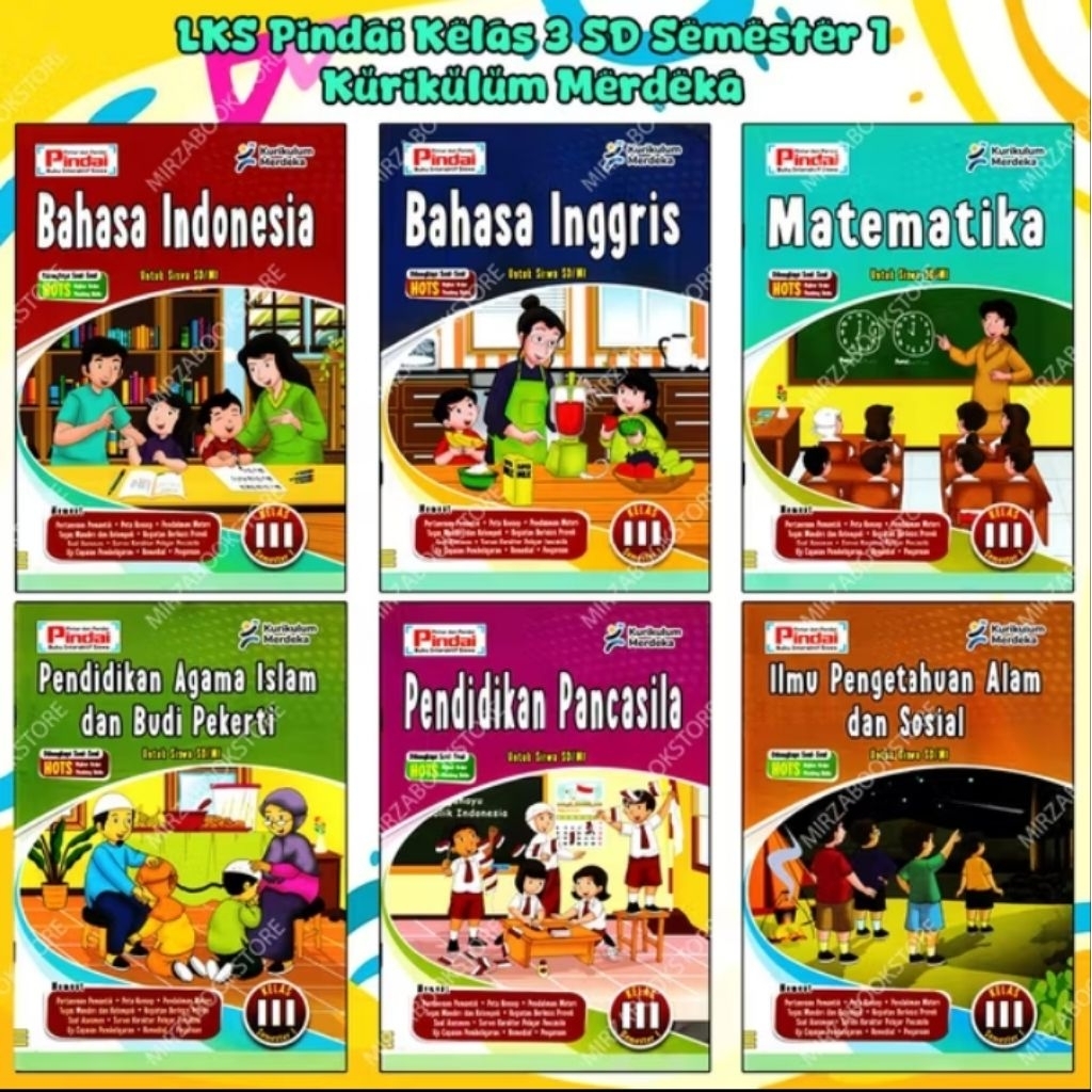 LKS Pindai SD KELAS 3 (semester 1)KURMER Mat ,pp,senirupa,B indo,plbj,Pjok,Agama islam