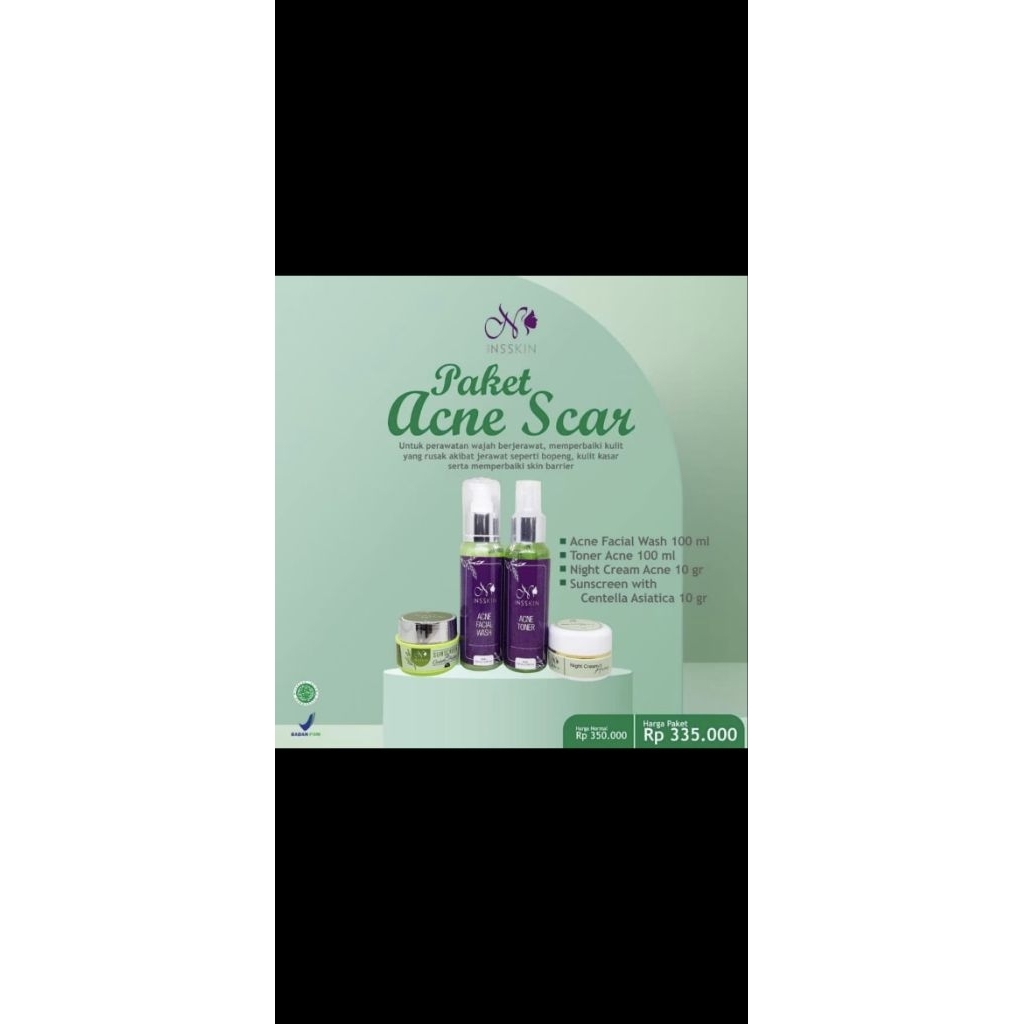 PAKET ACNE SCAR NEW NSSKIN BPOM