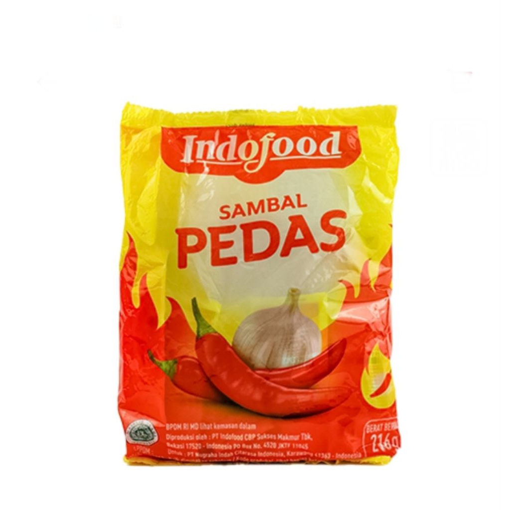 

Indofood sambal sachet pedas 24 x 9 gr