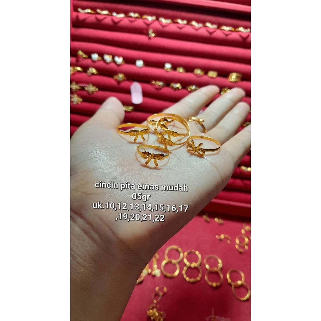 cincin pita  05gr emas mudah kadar 5%
