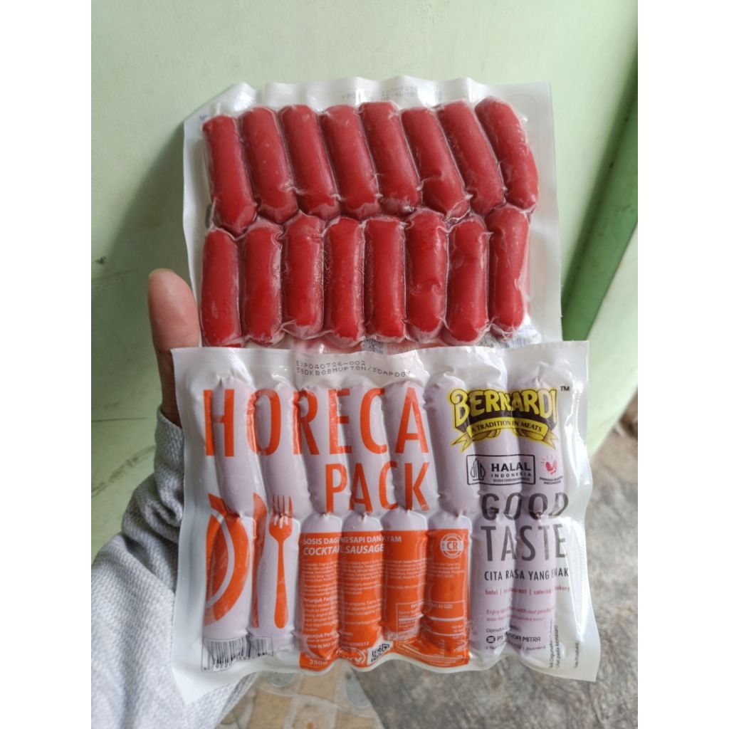 

Sosis Horeca coactail 250 gr (isi 16 pcs)